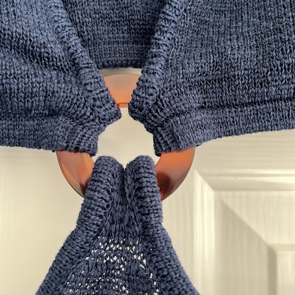 Cult Gaia Bank Cutout Knit Maxi Navy Dress - Picture 4 of 6